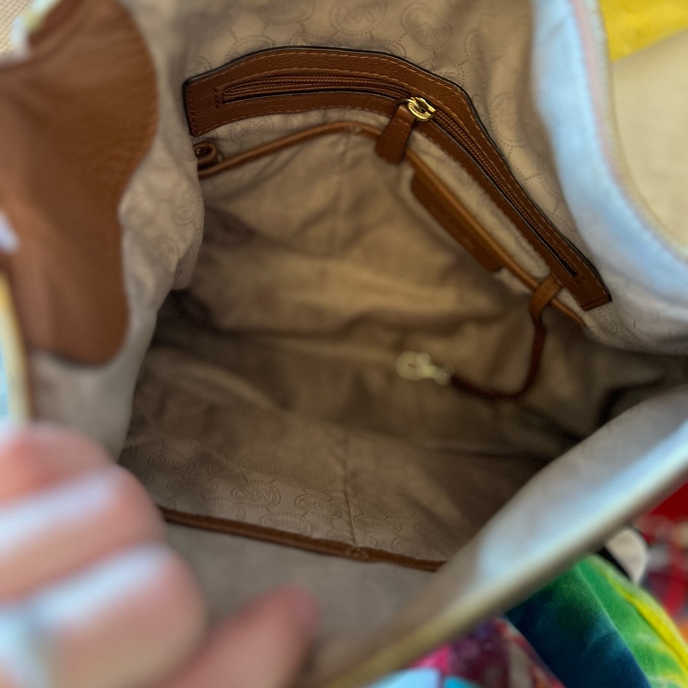 Michael Kors Brown Leather Shoulder Hobo Bag - Picture 6 of 6